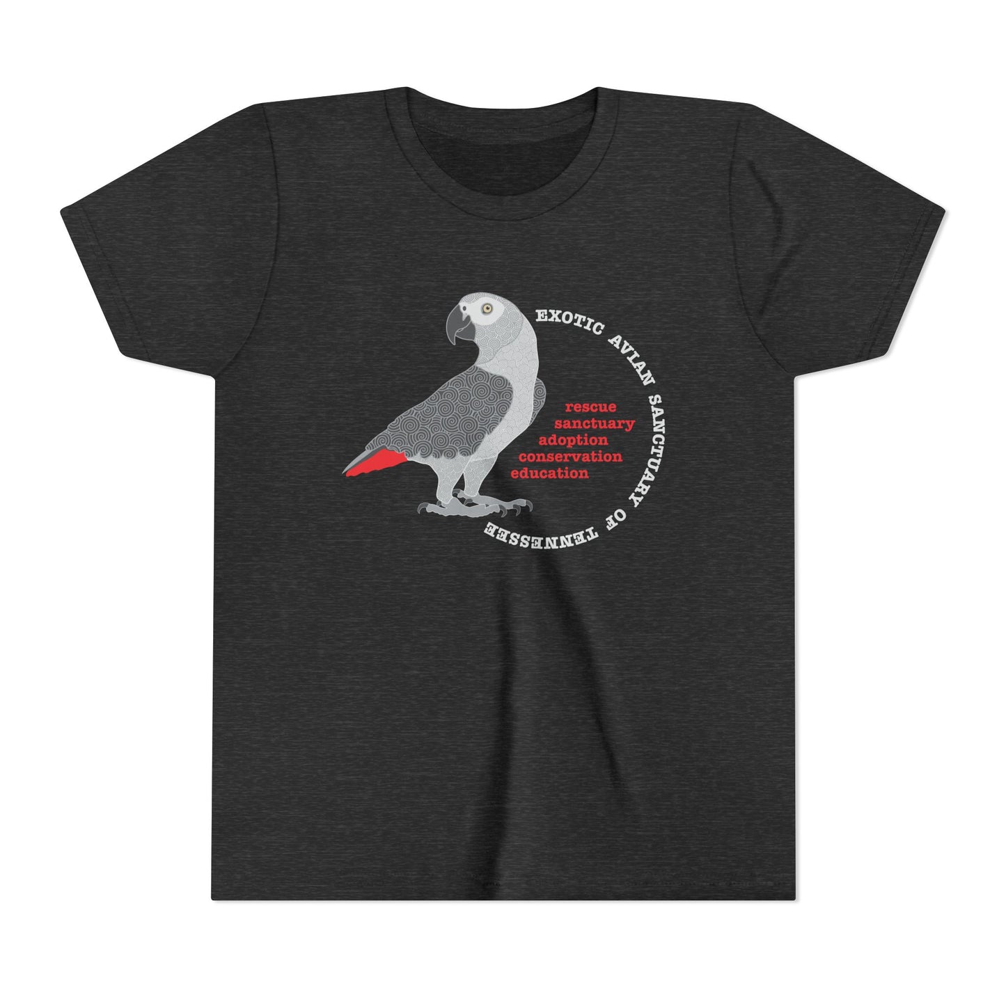 EAST African Grey Youth Short Sleeve Tee