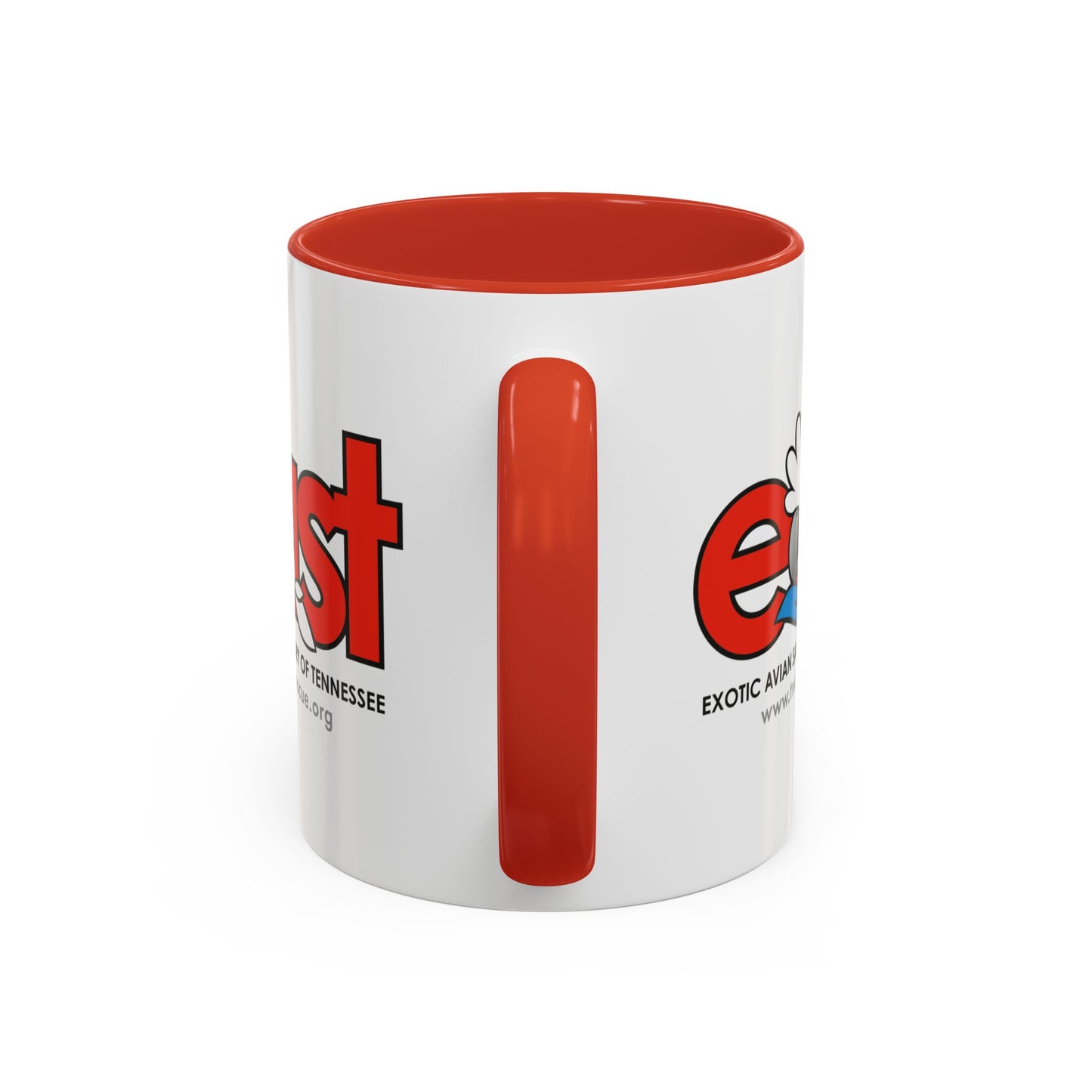 EAST Signature Logo Red Accent Coffee Mug, 11oz