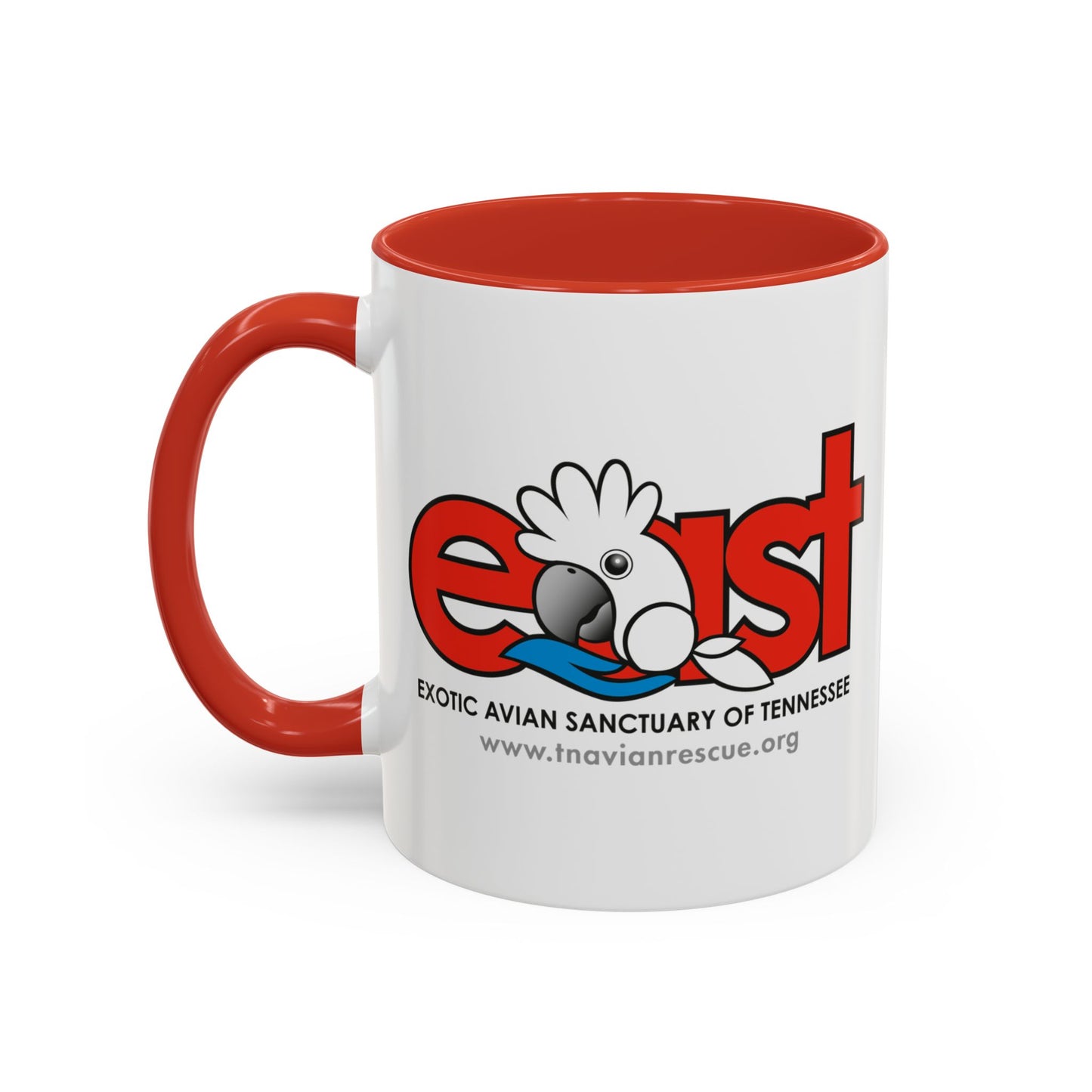 EAST Signature Logo Red Accent Coffee Mug, 11oz