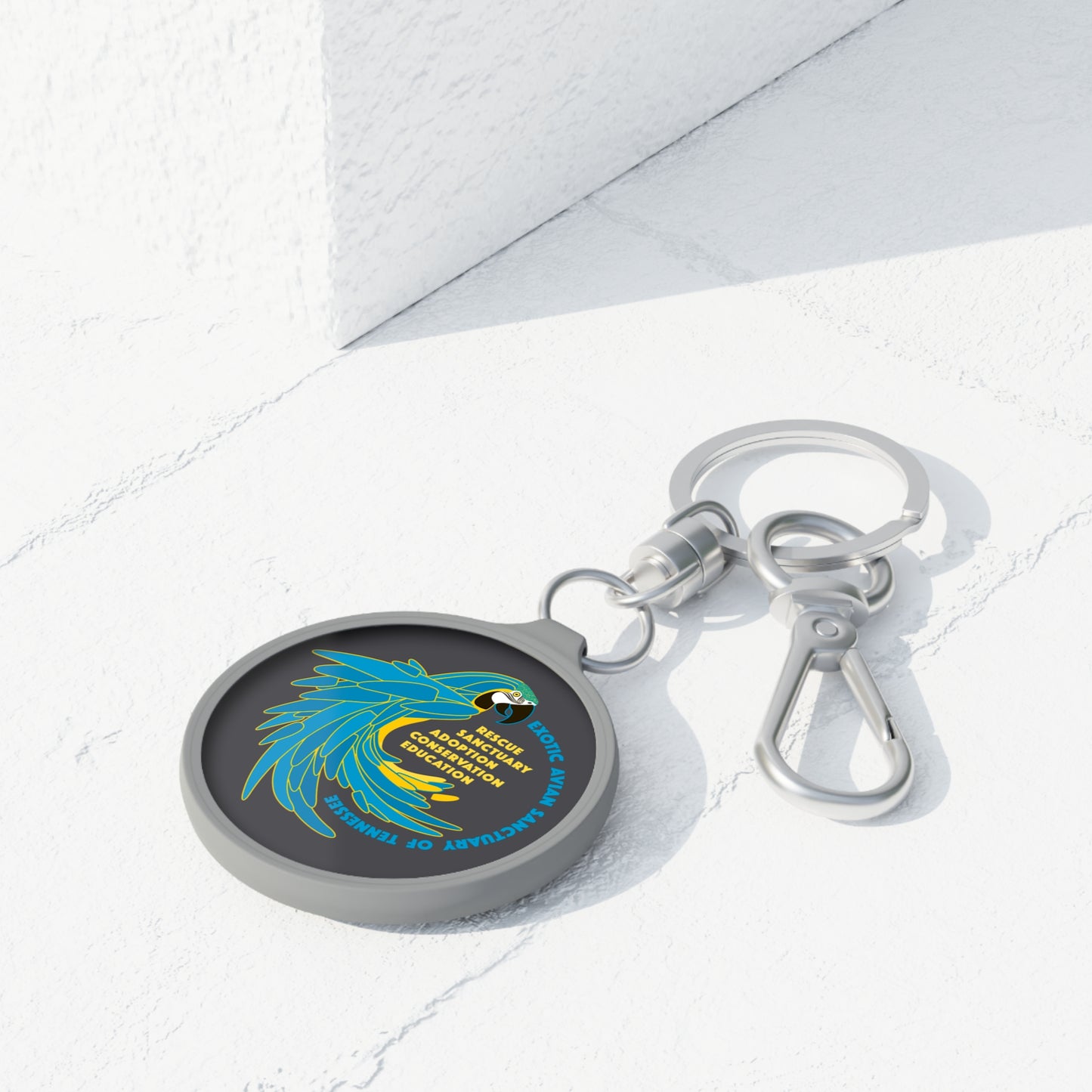 EAST Macaw Keyring Tag