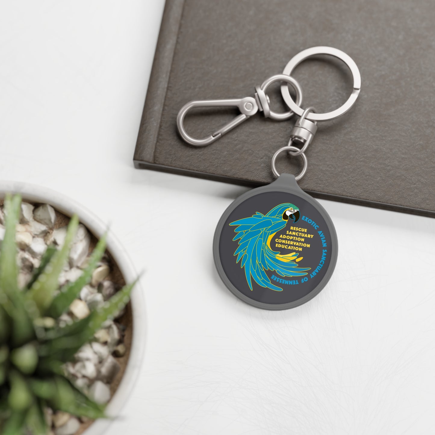 EAST Macaw Keyring Tag