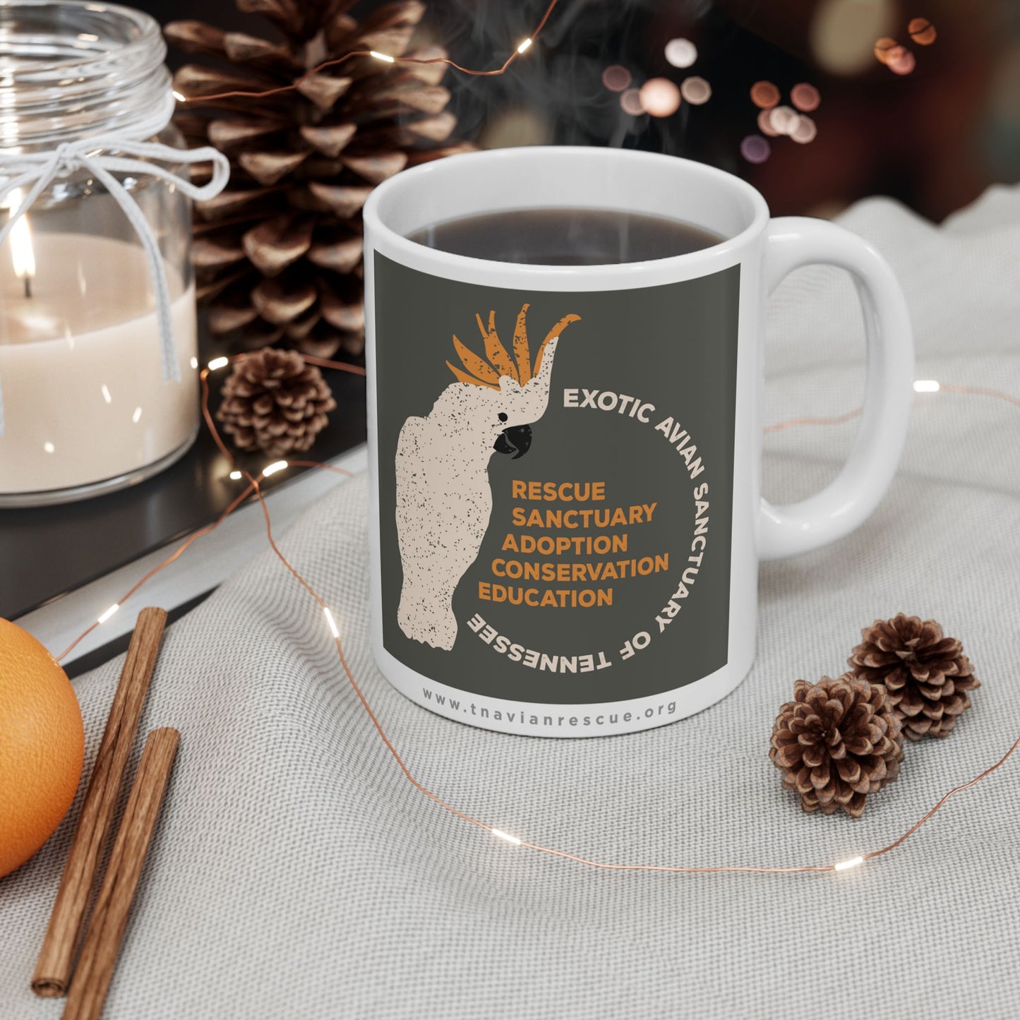 EAST Cockatoo Graphic Ceramic Mug, 11oz