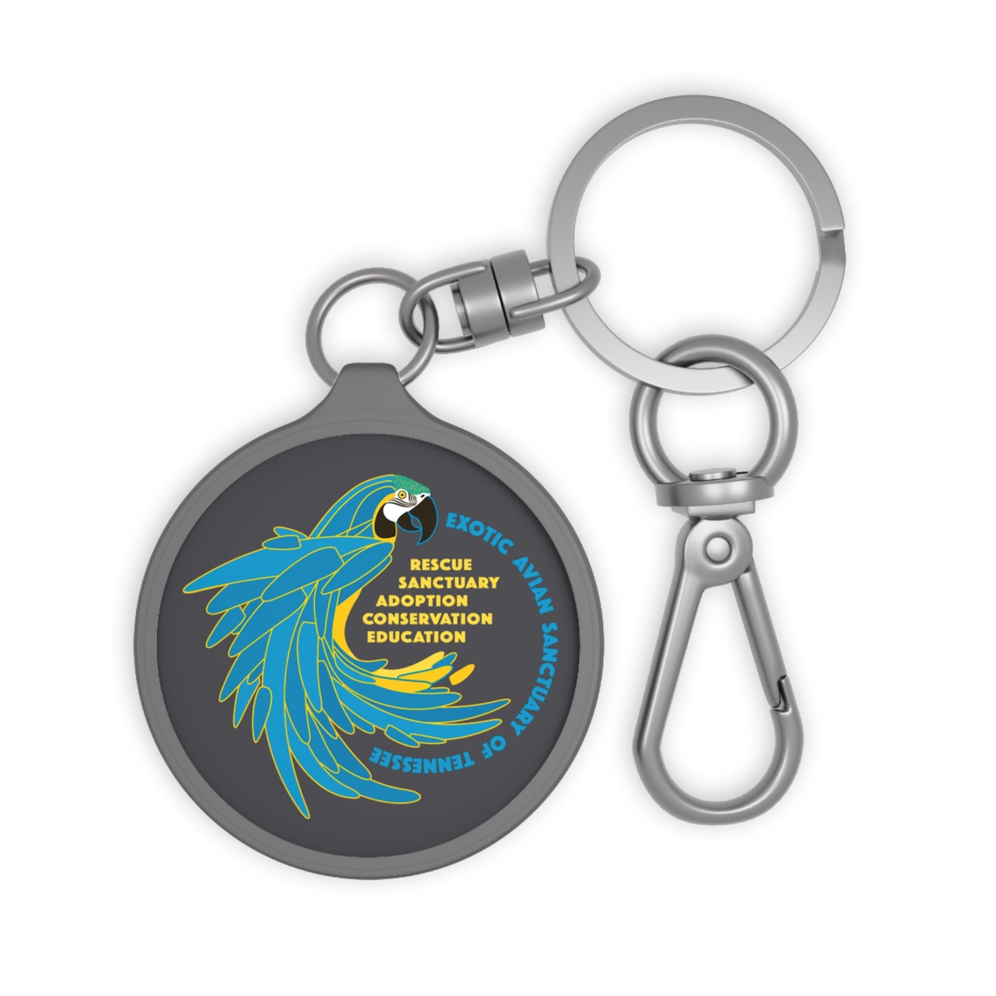EAST Macaw Keyring Tag