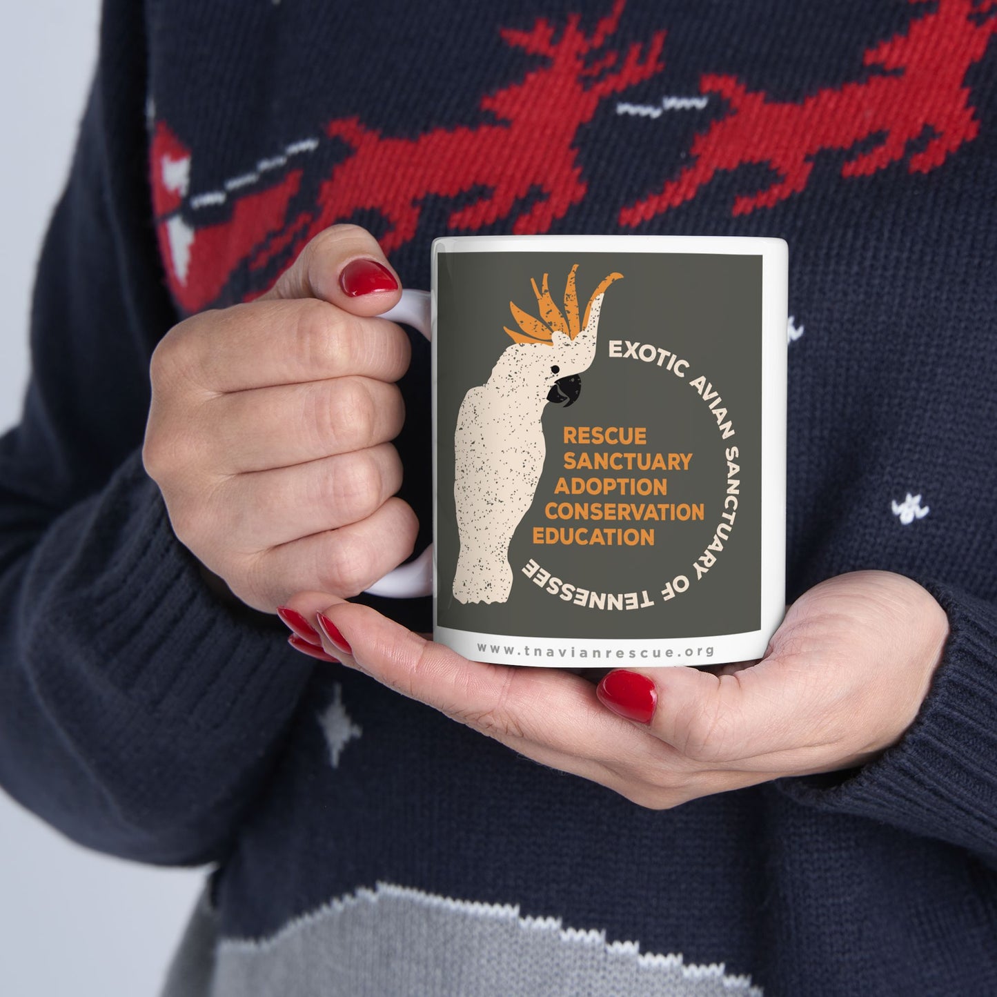 EAST Cockatoo Graphic Ceramic Mug, 11oz