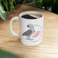 EAST African Grey Graphic Ceramic Mug, 11oz