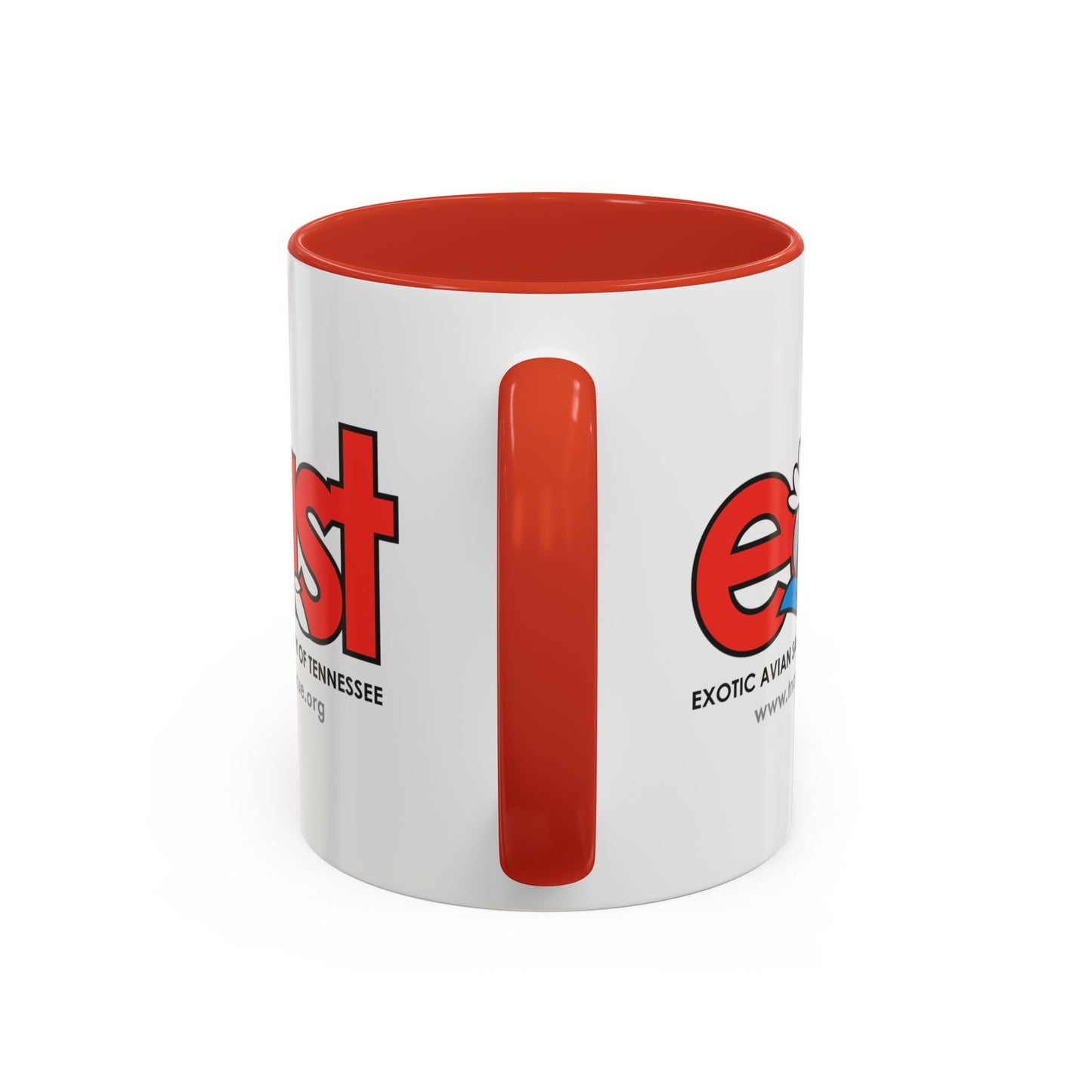 EAST Signature Logo Red Accent Coffee Mug, 11oz