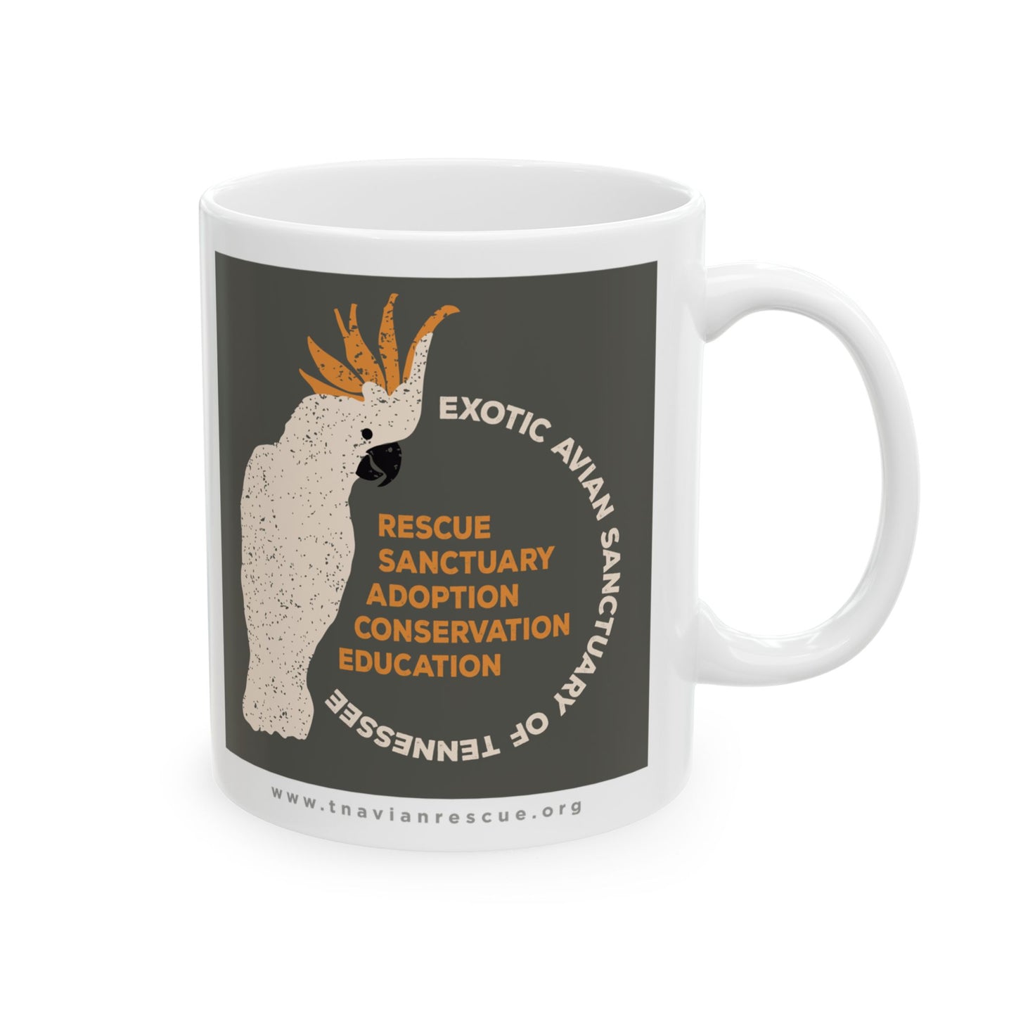 EAST Cockatoo Graphic Ceramic Mug, 11oz