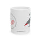 EAST African Grey Graphic Ceramic Mug, 11oz
