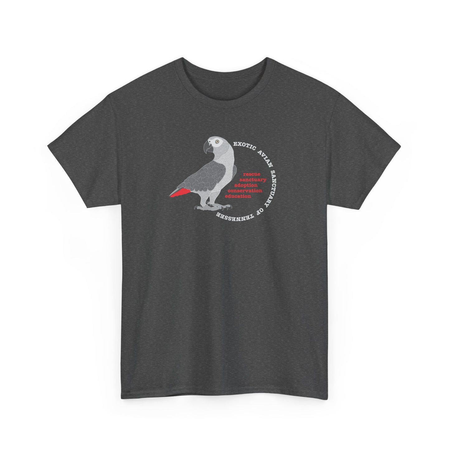 EAST African Grey Unisex Heavy Cotton Tee