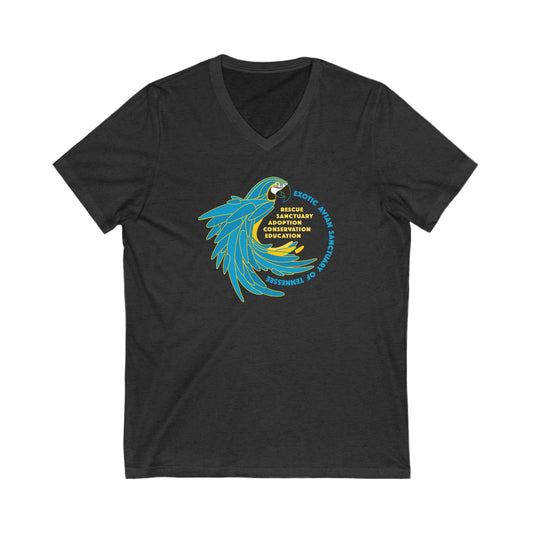 EAST Macaw Unisex Jersey Short Sleeve V-Neck Tee