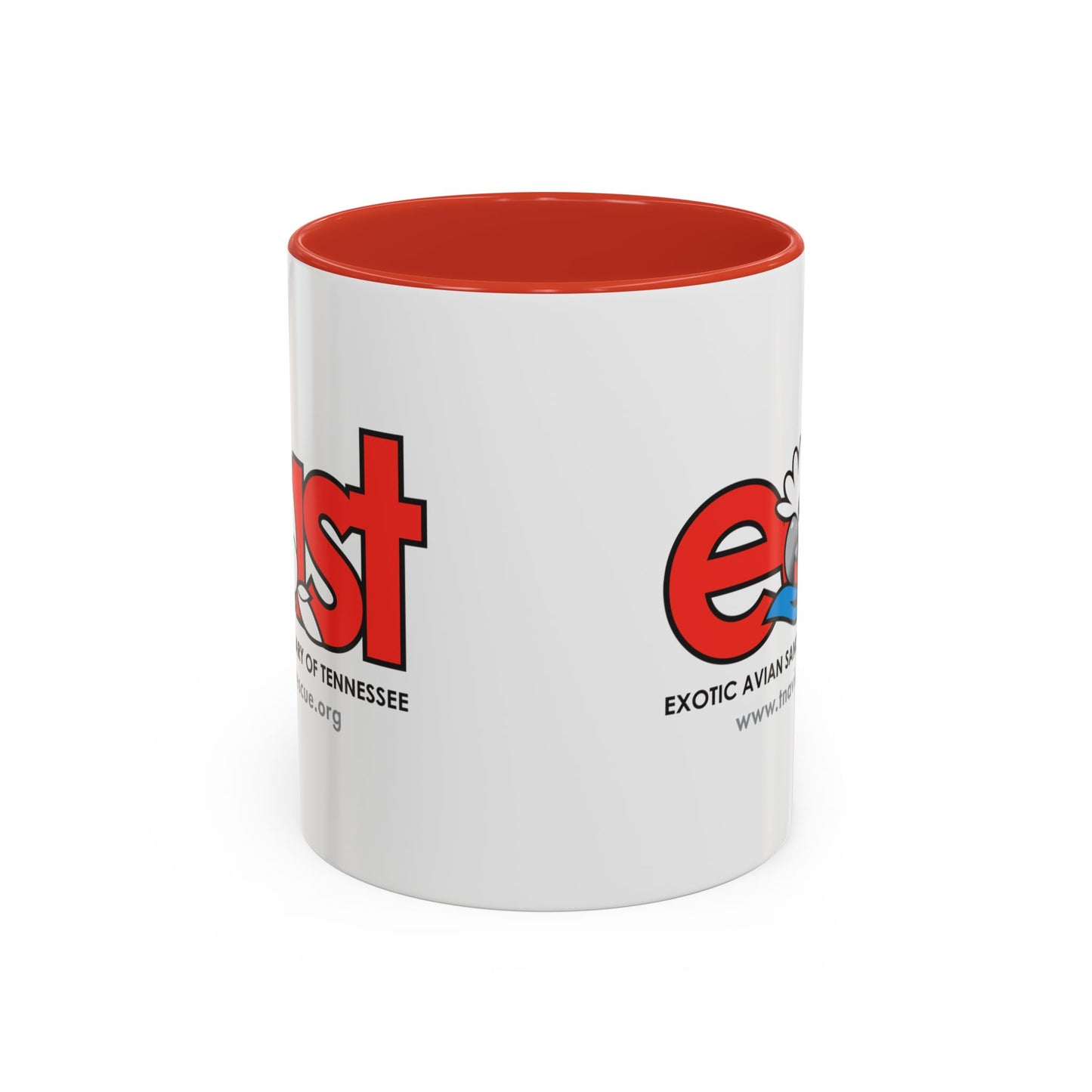 EAST Signature Logo Red Accent Coffee Mug, 11oz