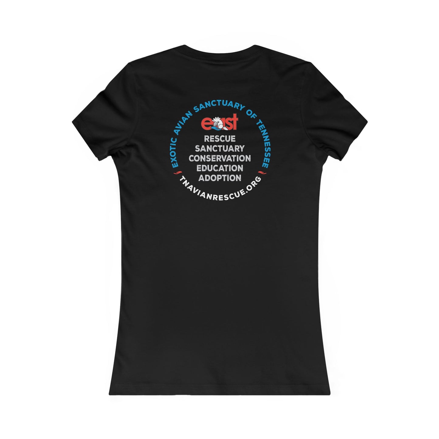 EAST Logo Women's Favorite Tee in Black with White EAST Logo