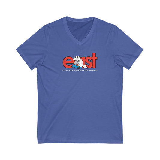 EAST Logo Unisex Jersey Short Sleeve V-Neck Tee in 4 colors