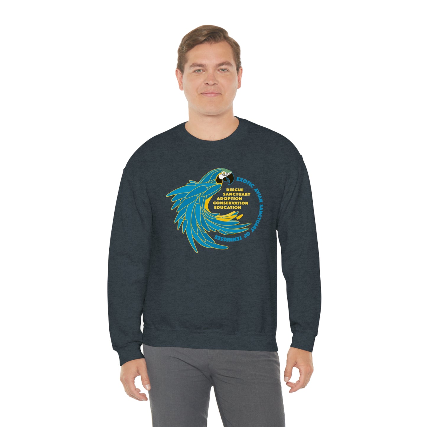 Unisex EAST Heavy Blend™ Crewneck Macaw Sweatshirt