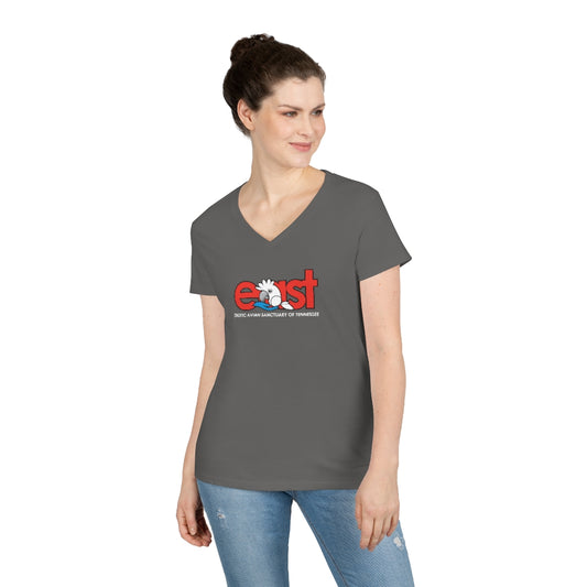EAST Logo Ladies' V-Neck T-Shirt in Three Colors