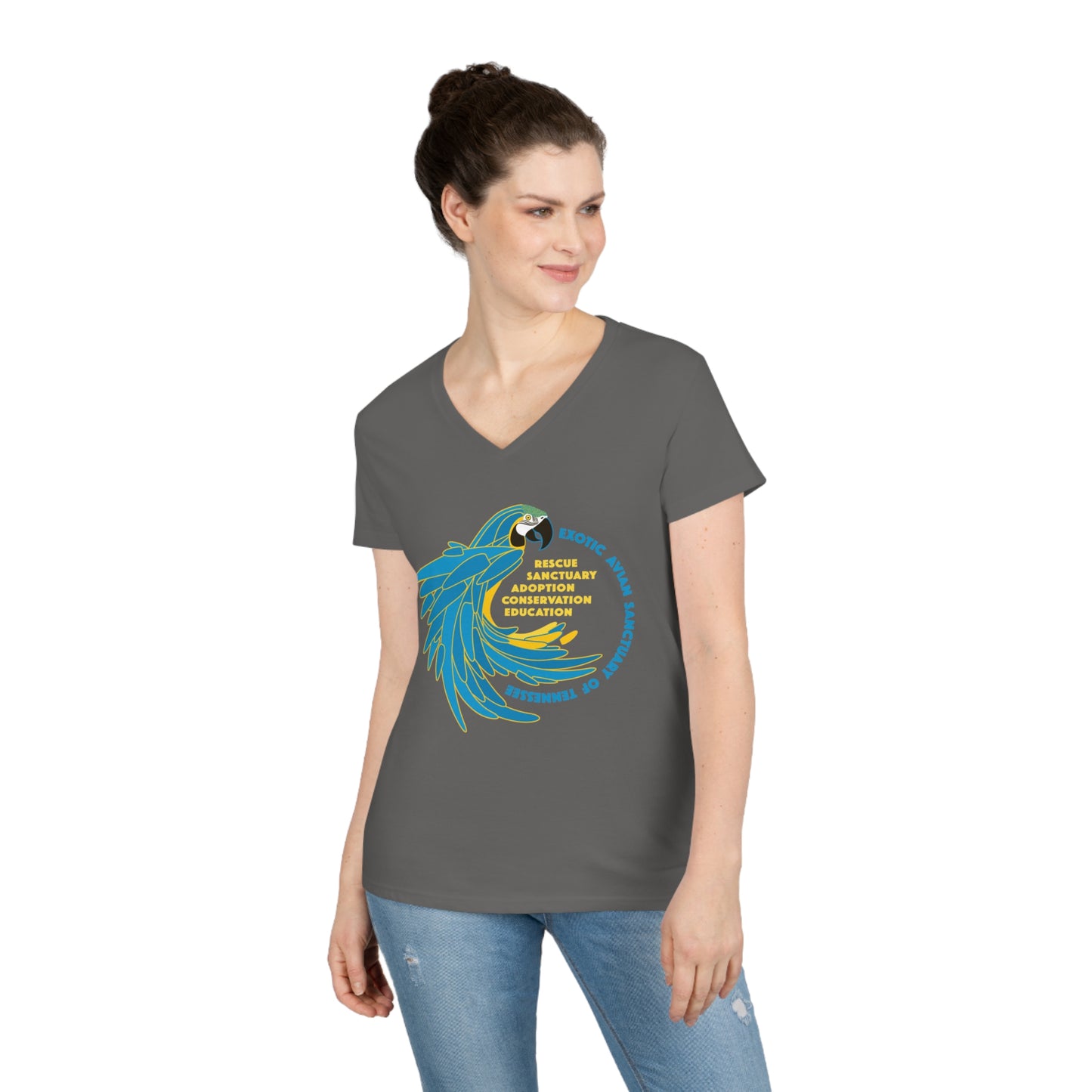 Ladies' EAST V-Neck Macaw T-Shirt