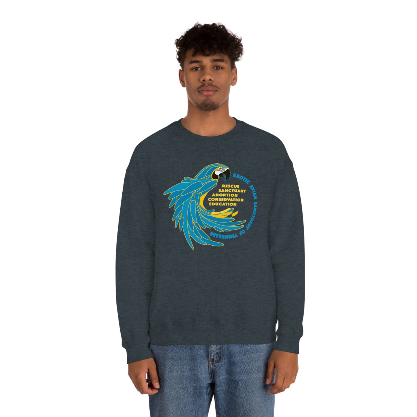 Unisex EAST Heavy Blend™ Crewneck Macaw Sweatshirt