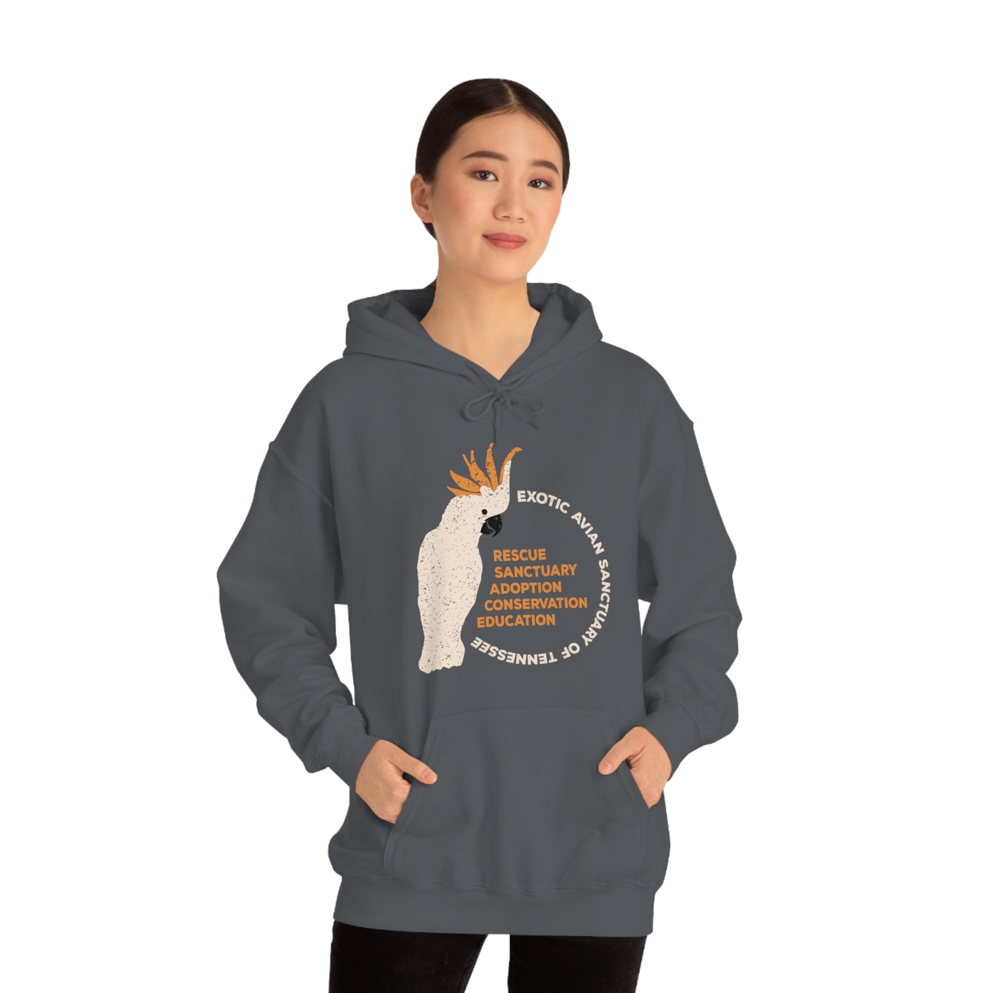 Unisex EAST Heavy Blend™ Hooded Cockatoo Sweatshirt