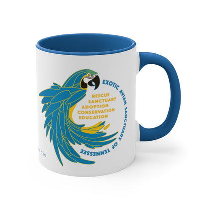 EAST Macaw Blue Accent Coffee Mug, 11oz