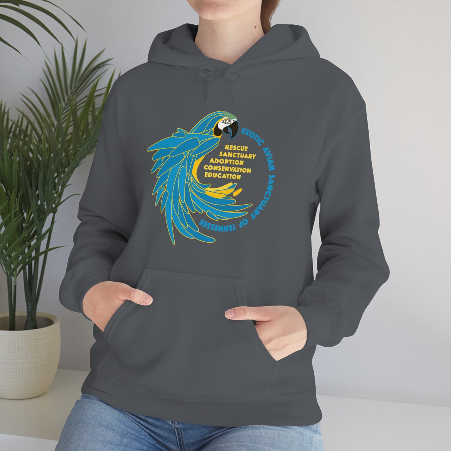 Unisex EAST Heavy Blend™ Hooded Macaw Sweatshirt