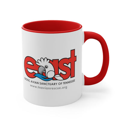 EAST Signature Logo Red Accent Coffee Mug, 11oz